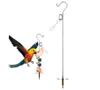 Vavian Munch Rod - Heavy Duty Snack Holder, Winged Pet Enrichment Skewer, Metal Fruit Feeder, Nourishment Device for Lovebird, Conure, Shotet, Lorikeet