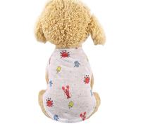 Vavious Dog Outfits Cotton Dog Shirt Dog Summer Lightweight T-Shirts Breathable Pet Apparel Tank Top Cute Cartoon Ocean Creature Print Cat Vest Dog Cooling Outfit Large