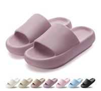 VAVOBIS Sliders Cloud Slippers Women Men Lightweight Slippers Cloud Sliders Non-Slip Flip Flops with Thick Sole for Bathroom Pool Beach House Waterproof Indoor/Outdoor，Blush，4-5 UK
