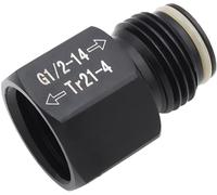 VaVoger Soda CO2 Pressure Regulator Adapter for Aquariums Homebrew,Female TR21-4 Soda Cylinder to Male G1/2 Paintball Co2 Tank