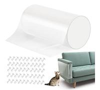 VavoPaw Cat Anti-Scratch Deterrent Tapes, 16.4ft./5m Cat Furniture Couch Scratch Protector, Cat Training Tape Sticky Paw Pads for Protecting Cloth Couch, Door, Not Applicable to Any Leather Sofa