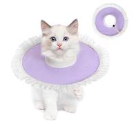 VavoPaw Cat Cone, Adjustable Cat Recovery Collar, Waterproof Soft Cat Collar to Stop Licking, Lightweight Pet Cone for Cats After Surgery, Flexible Cat E Collar for Kittens Anti-Bite Wound Healing, S