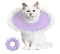 VavoPaw Cat Cone, Adjustable Cat Recovery Collar, Waterproof Soft Cat Collar to Stop Licking, Lightweight Pet Cone for Cats After Surgery, Flexible Cat E Collar for Kittens Anti-Bite Wound Healing, M