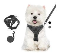 VavoPaw Cat Harness and Leash Set for Walking, Adjustable Kitten Vest Harness with Reflective Strip Breathable Mesh, Escape Proof Soft Pet Safety Vest for Cats, Kittens, Puppies, XL, Black
