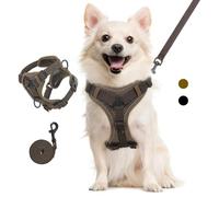 VavoPaw Cat Harness and Leash Set for Walking, Adjustable Kitten Vest Harness with Reflective Strip Breathable Mesh, Escape Proof Soft Pet Safety Vest for Cats, Kittens, Puppies, L Coffee