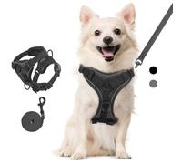 VavoPaw Cat Harness and Leash Set for Walking, Adjustable Kitten Vest Harness with Reflective Strip Breathable Mesh, Escape Proof Soft Pet Safety Vest for Cats, Kittens, Puppies, L, Black