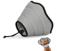 VavoPaw Dog Cat Cones Recovery Collar, Soft Mesh Elizabethan Collar, Breathable Dog Surgery Recovery Collar, E-Collars for Dogs After Surgery, Dog and Cat Protective Cone for Recovery, XS, Gray
