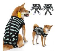 VavoPaw Dog Recovery Suit, Dog Surgical Bodysuit Female Male, Dog Post Surgery Body Suit, Dog Onesie after Surgery, Wound Protection, Cone E-Collar Alternative Anti-licking Dog Vest, XL Black