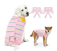VavoPaw Dog Surgery Suit, Soft Breathable Dog Onesie for Surgery, Dog Bodysuit for Female Male Puppies, Puppy Cone E-Collar Alternative for Wounds Skin Diseases After Surgery, XXL, Pink
