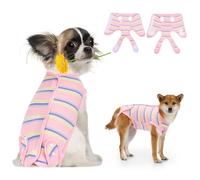 VavoPaw Dog Surgery Suit, Soft Breathable Dog Onesie for Surgery, Dog Bodysuit for Female Male Puppies, Puppy Cone E-Collar Alternative for Wounds Skin Diseases After Surgery, M, Pink