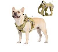 VavoPaw Heavy Duty Tactical Dog Harness for Large Dogs, No Pull Adjustable Pet Harness Reflective Service Training Easy Control Pet Vest Military K9 Working Dog Harnesses, Desert Camouflage, S