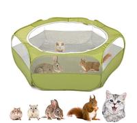 VavoPaw Small Animal Kitten Playpen, Pet Exercise Fence Waterproof with Zippered Cover, Pet Cage Tent, Small Yard Fence for Guinea Pig, Cat, Rabbit, Hamster, Chinchillas, Hedgehogs, Avocado Green
