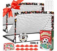 VAVOSPORT Christmas Football Goal Set of 2 48 x 3 Feet Football Net Stocking Fillers Football Goals for Backyard Indoor Sports Outdoor Games for Kids Boys Girls