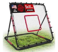 VAVOSPORT Volleyball Rebounder Net 40"x40" - Adjustable Angles Bounce Back Training Equipment for Volleyball, Baseball, Softball & Lacrosse, Durable, Portable, Easy Setup for Indoor & Outdoor Practice