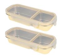 VAVPUP 2 Pcs Stainless Steel Snack Containers, with Lids, Reusable Leakproof Lunch Box, 2/3 Compartment, Food containers for Kitchen Snacks Dips Take Out Travel Outdoor Camping