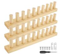 VAVPUP 3PCS Chunky Yarn Blanket Knitting Set,Handmade Wooden Knitting Frame,Endurance and Lightweight for Beginners,Craft Enthusiasts,DIY Aficionados,2 Washers,1 Screwdriver,6 Screws(3pcs)