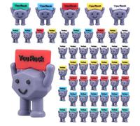 VAVPUP 50 Pcs Mini Rubber Stone Toys Positive Mini Rock Stones Figures to Hide You Rock Gifts Decorations and Encouragement Birthday Motivational Gifts for Colleague Staff Teacher(50pcs)