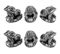 VAVPUP 6-Pack Animal Planter Feet Set Heavy-Duty Resin Pot Stands for Indoor/Outdoor - Frog,Turtle & Dog Shapes with UV & Frost Protection Adjustable Drainage Supports for All Pot Sizes(Frog shape)