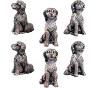 VAVPUP 6-Pack Animal Planter Feet Set Heavy-Duty Resin Pot Stands for Indoor/Outdoor - Frog,Turtle & Dog Shapes with UV & Frost Protection Adjustable Drainage Supports for All Pot Sizes(Dog-shaped)