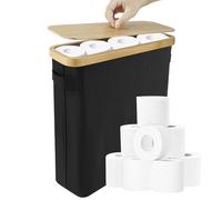 VAVPUP Large Toilet Roll Storage,Roll Storage Basket with Lid,Oxford Cloth Toilet Paper storage,Foldable Organizer Basket for Tight Spaces Space Saving Toilet Paper Bin