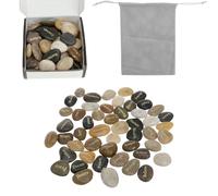 VAVPUP Natural Engraved Inspirational Stones with Gold Lettering,3-5cm Garden Pebbles,Motivational Keepsake for Home Decor,Healing Sentimental Gifts,Handpicked Engraved Rocks for Outdoor(50pcs)