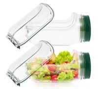 VAVPUP Original Salad Pod - 700ML Side Open Design with Leakproof Dressing Container,Microwave/Dishwasher/Freezer Safe for Meal Prep & Travel,Ideal for Home,Outdoor & Party Use (2pcs-Green)