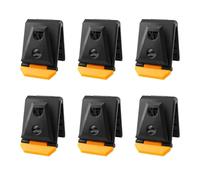 VAVPUP PRO Tool Clips 6-Pack - Heavy Duty ABS Multi-Mount Belt Clips with Wall Screw Holes,Quick-Release Drill/Nailer Holder for Impact Drivers,Construction Tools & Workshop Organizers (Black)