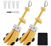VAVPUP Shoe Stretcher for Men Women,Pair of 4 Way Adjustable,Widener ABS Plastic with Steel Shaft for Leather,Sneakers with 1 Shoe Horn,1 Storage Bag,8 Black/4 White Support Plate(yellow-L)