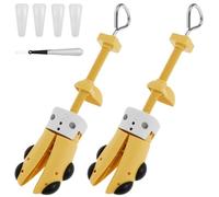 VAVPUP Shoe Stretcher for Men Women,Pair of 4 Way Adjustable,Widener ABS Plastic with Steel Shaft for Leather,Sneakers with 1 Shoe Horn,1 Storage Bag,8 Black/4 White Support Plate(yellow-S)