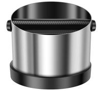 VAVPUP Stainless Steel Coffee Knock Box Set with Detachable Knock Bar Non-Slip Base & Silent Knock Design for Espresso Machines,Fits Home/Cafe/Restaurant (Stainless steel)