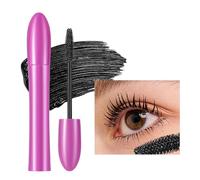 Vawolecy 5D Silk Fiber Eyelash Mascara, Colored Volume Mascara with Soft Brush, No Clumping & No Smudging & No Flaking Curling, Long-Lasting Waterproof with False Lash Effect （Black）