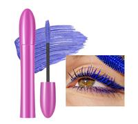 Vawolecy 5D Silk Fiber Eyelash Mascara, Purple Volume Mascara with Soft Brush, No Clumping & No Smudging & No Flaking Curling, Long-Lasting Waterproof with False Lash Effect
