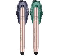 Vawolecy Double-Ended Eyeshadow Stick, Waterproof Eye Shadow with Sponge, Soft Creamy Matte Shimmer Long Lasting Eyeshadow Pencil for Daily Makeup