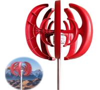 VAWT Vertical Axis Wind Turbine, 5Blade Wind Power Generator Kit with Controller, 2m/s Low Wind Start, Quiet Operation for Home Off-Grid RV Marine Farm Energy Supply(100W)