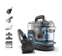 Vax SpotWash Home and Pet Spot Cleaner, Upholstery, Sofa, Stairs, Home, Car, Rug, Stain Cleaning Small Handheld Shampooer Machine, Additional Solution, SpinScrub and Tools, 4.5kg, Grey/Cyan, CDSW-MPDP