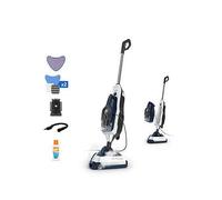 Vax Steam Fresh Total Home Steam Cleaner, Portable Handheld and Floor Steam Mop, Detergent and 17 Accessories for the Oven, Bathroom and Home, Easy to Carry, 1600W, 4.63kg, White/Blue, CDST-SFXT