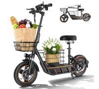 VAXEN H14 Adults Off-Road Recreational Electric Scooter, 45KM Max Range, 36V 15Ah Battery, 14-Inch Pneumatic All-Terrain Tire, Front Suspension & Dual Disc Brakes, IPX4 Waterproof Folding Design