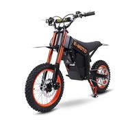 VAXEN Off-Road Electric Dirt Bike for Teens & Adults, 60Nm High-Torque Mid-Drive Motor, 48V/30Ah Battery, 50 Miles Max Range, Full Suspension, Digital Display, High-Bright LED Light, 14"/12" Fat Tyres