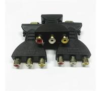 Vay Forwarg HDMI to 3RCA, HDMI to AV Adapter, red and Yellow and White Adapter AV Video cableBlack -Packaging Set of 3 Pieces