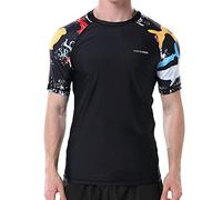 VAYAGER Men's Swim Shirts Rash Guard UPF 50+ T Shirts Quick Dry Loose Fit Water Surfing Shirt