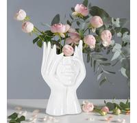 VAYALT Face Vase, Ceramic Figure Vase, Flower Vase, Desk Decor, Ceramic Body Vase, Female Shape, Ideal Shelf Decor, Vase Head for Living Room, Wedding, Porcelain, Kitchen, Office Vase
