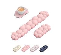 VAYDEER Cloud Wrist Rest - Rose Pink Dual-Tone Keyboard Wrist Rest Cushion, Ergonomic Cloud Palm Support Pad with Memory Foam & Non-Slip Base - Stylish Desk Accessory for Typing, Office & Gaming