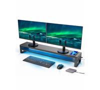 Vaydeer Dual Monitor Stand Riser, Wireless Charging, 3 USB Ports
