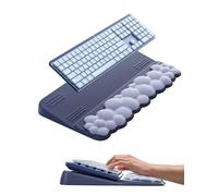 VAYDEER Ergonomic Keyboard Wrist Rest Support - 2-in-1 Cloud Keyboard Riser & Soft Memory Foam Support Pad for Typing, Wrist Pain Relief,for Office, Home or Gaming Setup-Blue