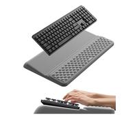 VAYDEER Ergonomic Keyboard Wrist Rest with Stand - 2-in-1 Keyboard Riser & Soft Memory Foam Support Pad for Typing, Wrist Pain Relief, Non-Slip Tray for Office, Home or Gaming Setup-Grey