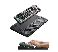 VAYDEER Ergonomic Keyboard Wrist Rest with Stand - 2-in-1 Keyboard Riser & Soft Memory Foam Support Pad for Typing, Wrist Pain Relief, Non-Slip Tray for Office, Home or Gaming Setup-XL Black