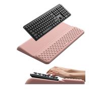 VAYDEER Ergonomic Keyboard Wrist Rest with Stand - 2-in-1 Keyboard Riser & Soft Memory Foam Support Pad for Typing, Wrist Pain Relief, Non-Slip Tray for Office, Home or Gaming Setup-Pink