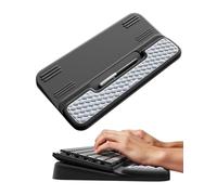 VAYDEER Ergonomic Keyboard Wrist Rest with Stand - 2-in-1 Memory Foam Keyboard Riser & Wrist Support, Dual Tilt Angles, Non-Slip Silicone Base - Wrist Relief for Office & Gaming - Black