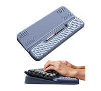 VAYDEER Ergonomic Keyboard Wrist Rest with Stand - Blue Edition 2-in-1 Memory Foam Keyboard Riser & Wrist Support | Dual Tilt Angles | Non-Slip Silicone Base