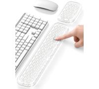 Vaydeer Keyboard and Mouse Wrist Rest Set, Cooling Gel, Transparent | Cooling Gel Support, Lycra Surface, Massage Texture, For Keyboard, Mouse and Desk Use